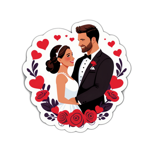 Adesivo Romântico: Amor à Primeira Vista