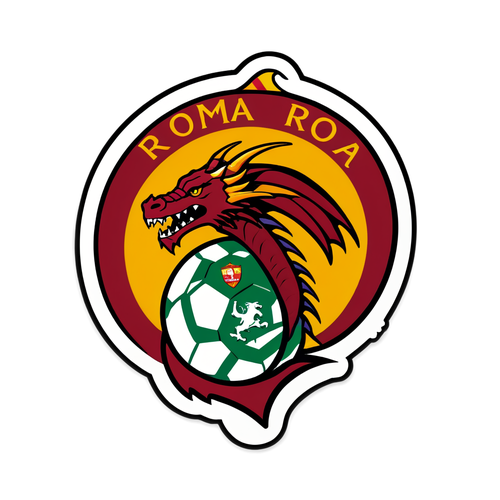 Shocking AS Roma Sticker: Khám Phá Thiên Tà Nổi Bật Với Hình Ảnh Rồng Biểu Tượng!