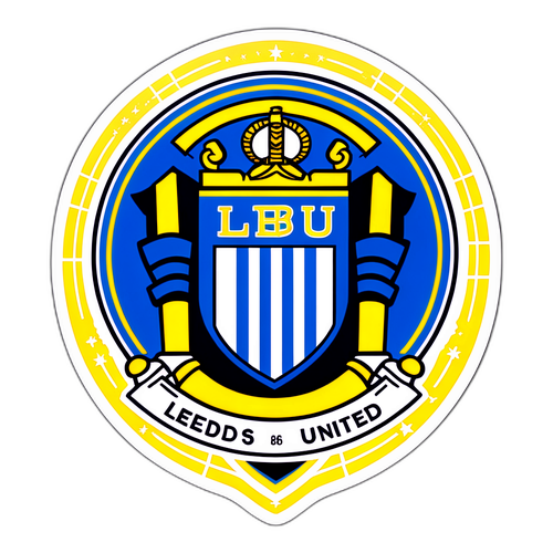 Retro-sticker av Leeds Uniteds våpenskjold