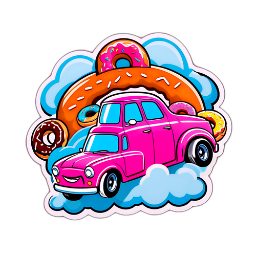 Masayang DUIs: 'Driving Under Imagination' na Sticker na may mga Donut