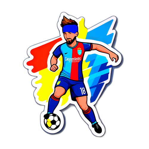 Mertens'in Stilize Edilmiş Futbol Figürü Sticker'ı