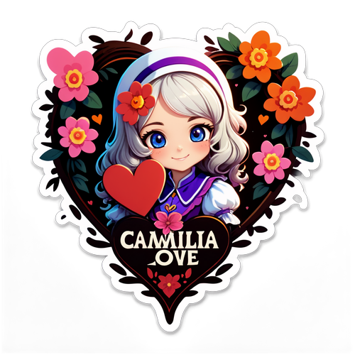 Romantisk klistremerke for Camilla The Hunt for Love