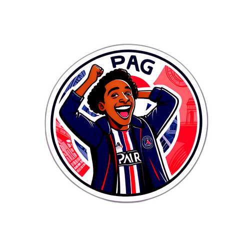 Stiker Penyemangat PSG di Jalan Paris