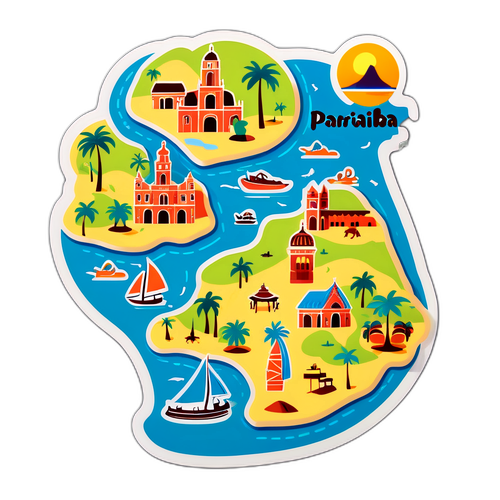 Mapa estilizado da Paraíba