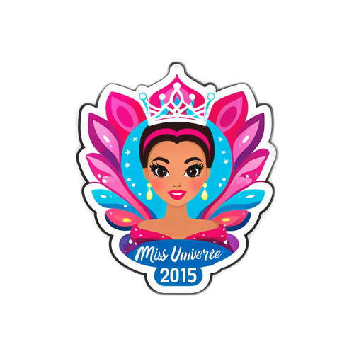 Création d'un autocollant pour Miss Univers 2025 avec un design glamour