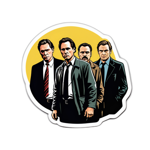 Стикер с персонажами из «Настоящего детектива»