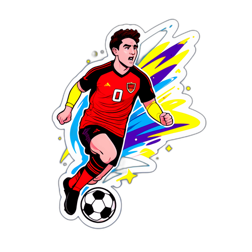 ภาพของ Troy Parrott ขณะเตะประตูด้วยความมุ่งมั่น