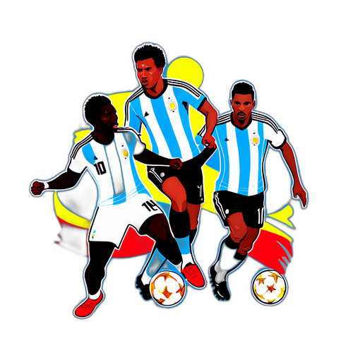 앙골라 vs 아르헨티나 매치 포스터 스타일 스티커