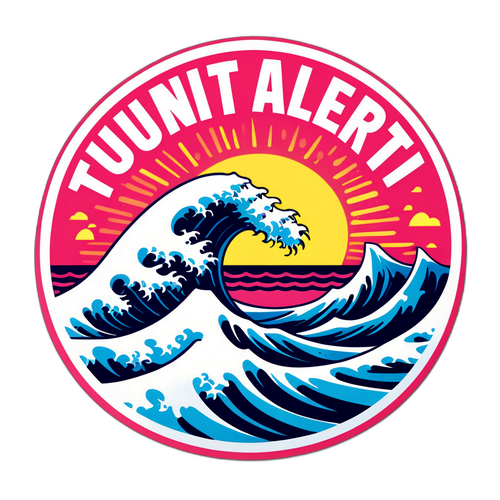Tsunami Alert Sticker