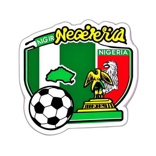 Nigeläinen teema tarra jalkapallosta