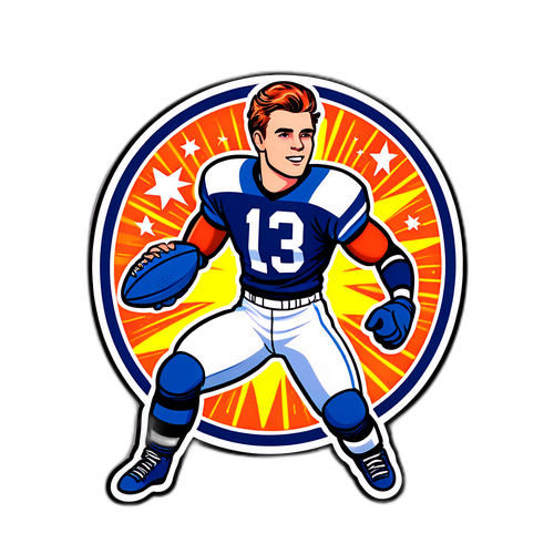 Vintage-Inspired Sports Hero Sticker