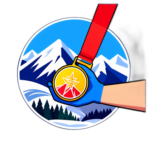 올림픽 메달을 강하게 쥔 손