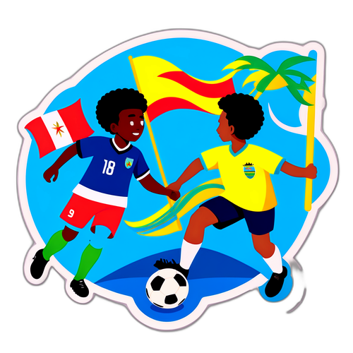 Ilustrasi Pertandingan Sepak Bola Bahama dan Kosta Rika