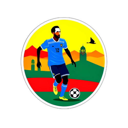Silhouette de Medhi Benatia dribblant avec un ballon de football