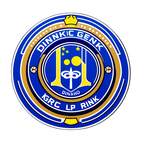 Ein auffälliges Design mit den Logos von KRC Genk und Dinamo