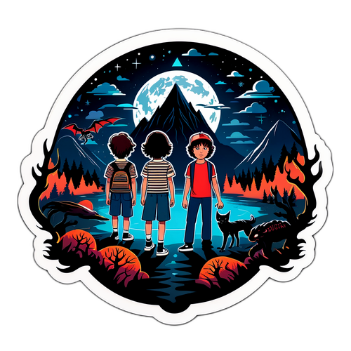 Peisaj Întunecat cu Creaturi Supranaturale