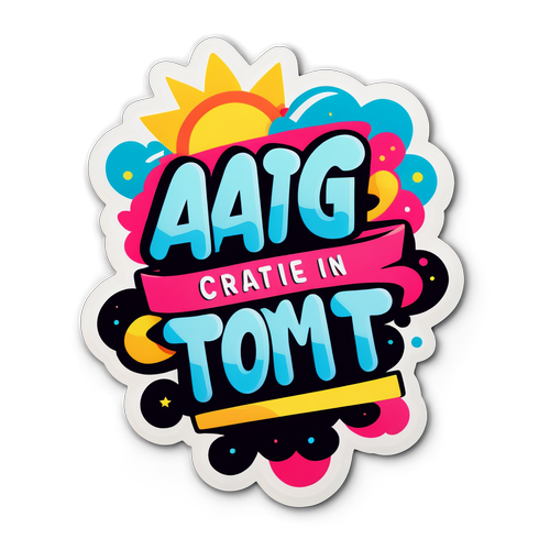 Motiverende sitatsticker med positivt budskap