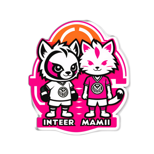 Stiker Pengambil Alih Menampilkan Maskot Pasukan Inter Miami