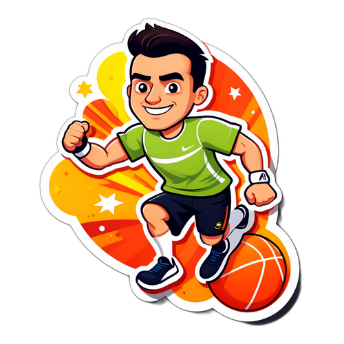 איור חביב של Ion Nicolaescu כדמות קריקטורה ידידותית