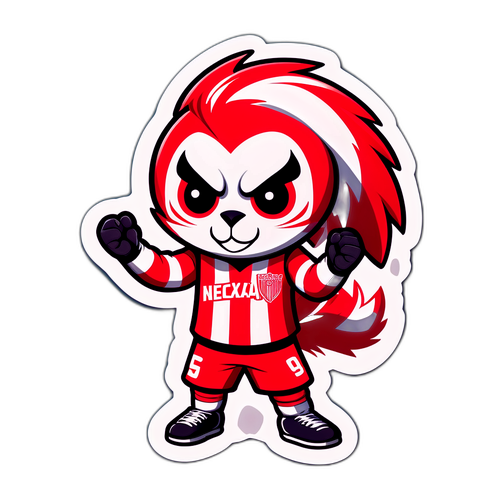 Sticker Maskot Necaxa yang Playful
