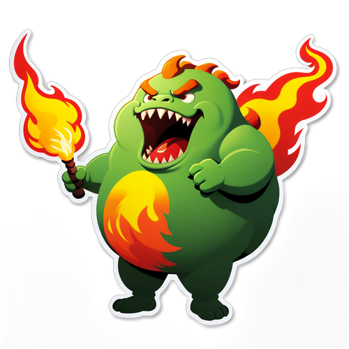 Unleash the Fiery Fun! Meet the Adorable Chubby Monster Ready to Ignite Your World!