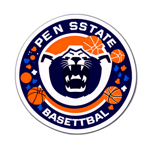 Penn State Basketball Team Emblem Sticker