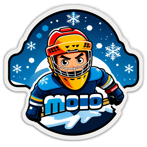 Modo Hockey Klistermärke med Snöflingor