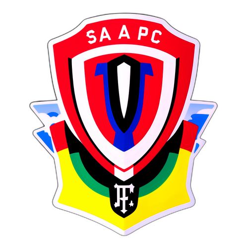 Sticker avec le logo de Sao Paulo FC dans un paysage urbain brésilien