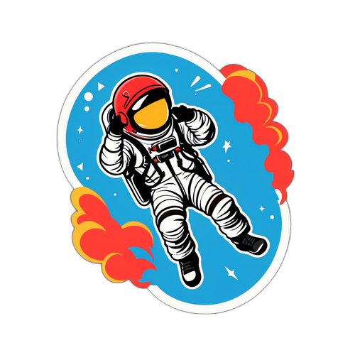 Aufkleber mit Fallschirm à la Felix Baumgartner