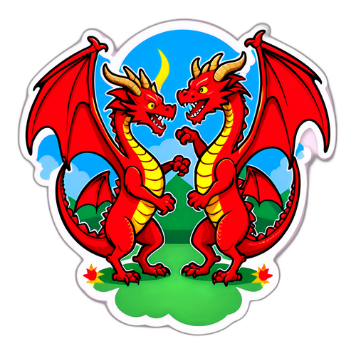 Sticker vui nhộn về trận đấu Wales và Bỉ