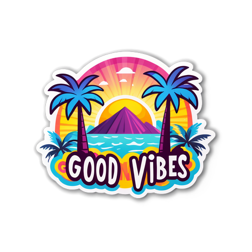 Sticker na 'Good Vibes Only'