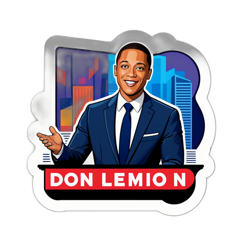 Modernong Sticker ni Don Lemon sa News Desk