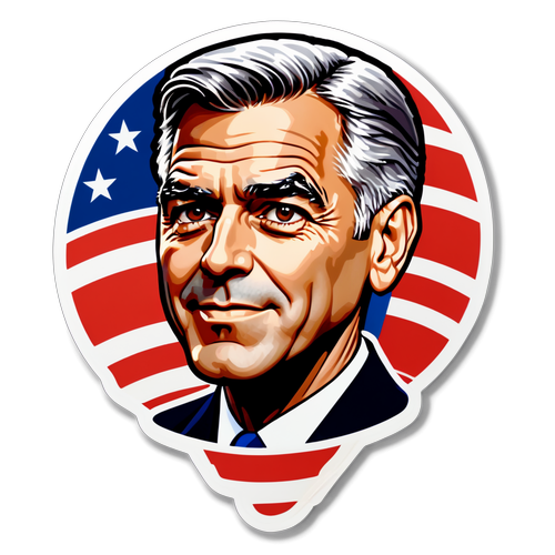 George Clooney Står Upp för Biden! Se Läsningarna Bakom Denna Patriotiska Karikatyr!