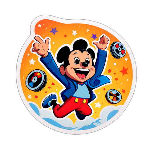 Örömteli Disney karakter ugrásban