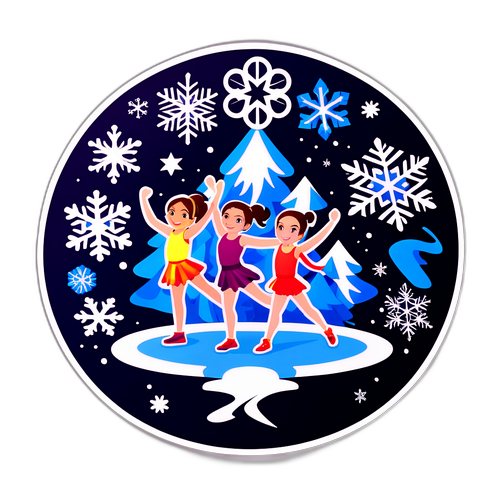 Autocollant magique de scène olympique