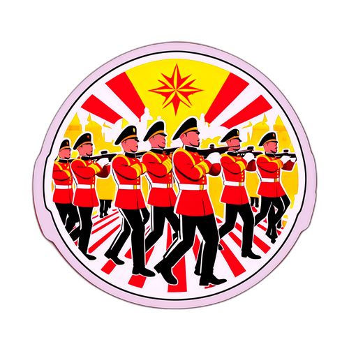 庆祝9月3日军事阅兵的贴纸