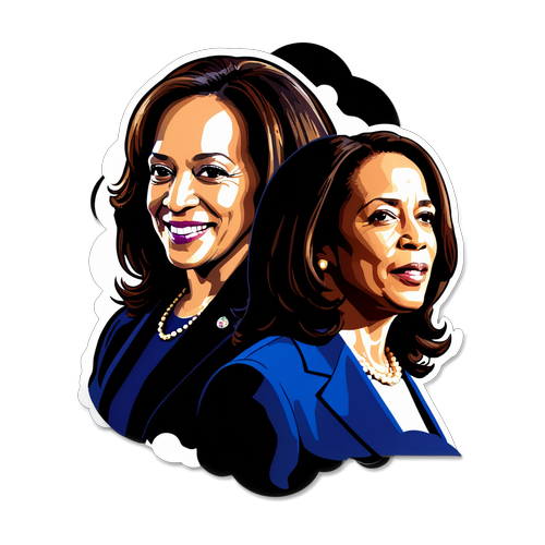 Kamala Harris'in Gücünü Yansıtan Çarpıcı Tasarım: Biden'ın Siluetiyle Dikkat Çeken Liderlik!