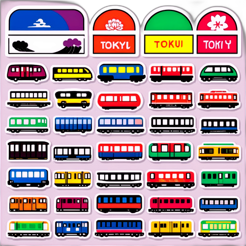 カラフルなトーキュウ線電車デザイン