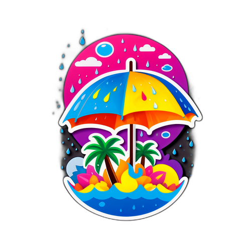 चेन्नई की बारिश का मजेदार स्टिकर