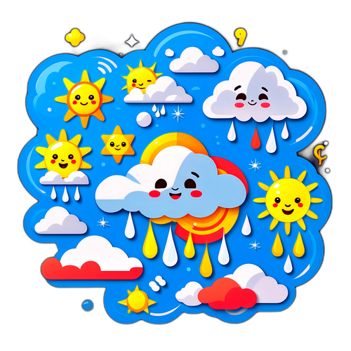 Stiker Ramalan Cuaca Lucu