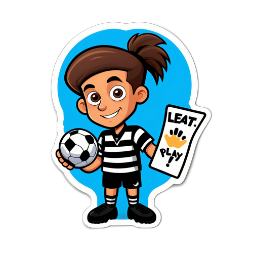 Let's Play Fair! Soccer Referee Sticker