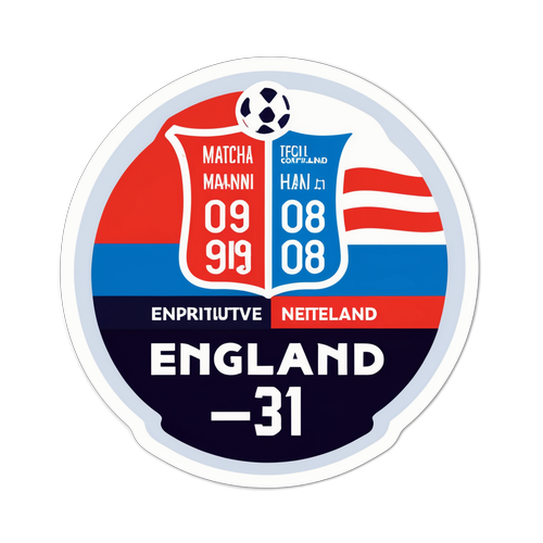 Sticker ya Kumbukumbu ya Mechi ya Utofauti wa England vs Netherlands