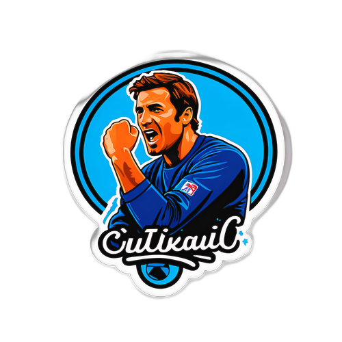 Ein Aufkleber von Michael Naseband, der seine Leidenschaft für den Sport zeigt