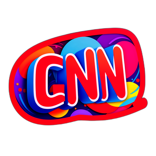 Modern CNN logó színes háttérrel