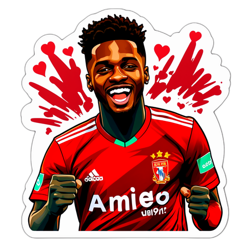 Emotionele Sticker van Semedo die een Belangrijke Goal Viert