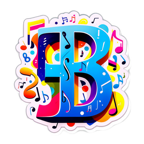 Татьяна Куртукова с яркой буквой 'Т', окруженной музыкальными нотами