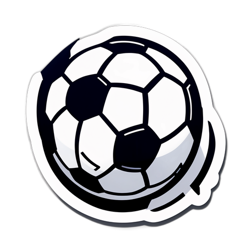 Sticker cu minge de fotbal inovatoare