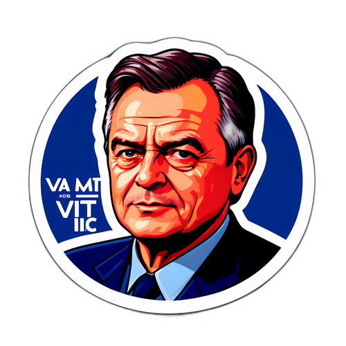 Politický design nálepky s Vít Rakušanem