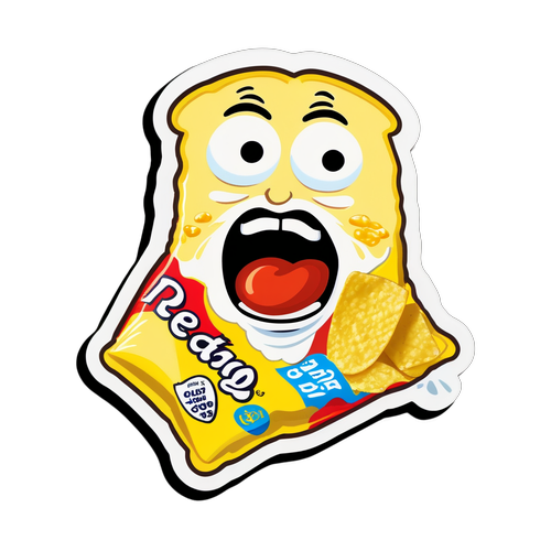 Snack Lovers' Despair: Lay's Recall Humor Sticker