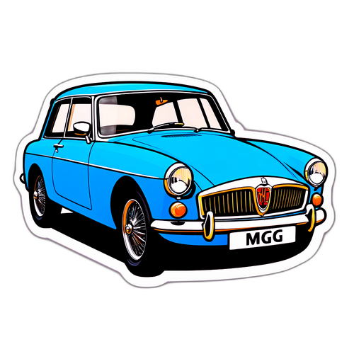 מדבקה של מכונית קלאסית